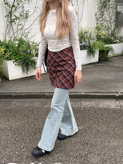 fancy flower long tee | SL2243671 | ホワイト