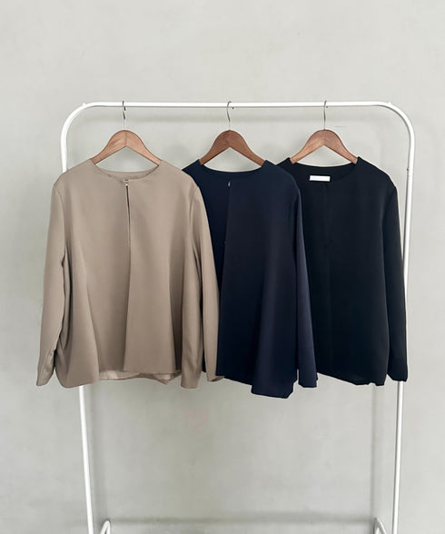 ノーカラージャケット＋パンツ2点SET フォーマルスーツセット | MD2266009 | グレイッシュベージュ