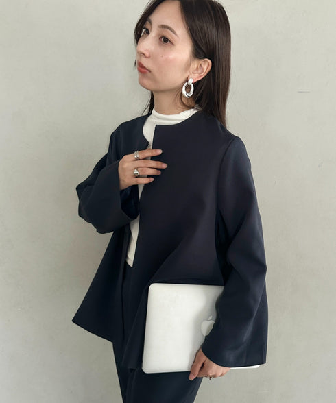 ノーカラージャケット＋パンツ2点SET フォーマルスーツセット | MD2266009 | ネイビー