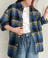 ビックシルエットメンズライクチェックシャツ | MD2266043 | ネイビー