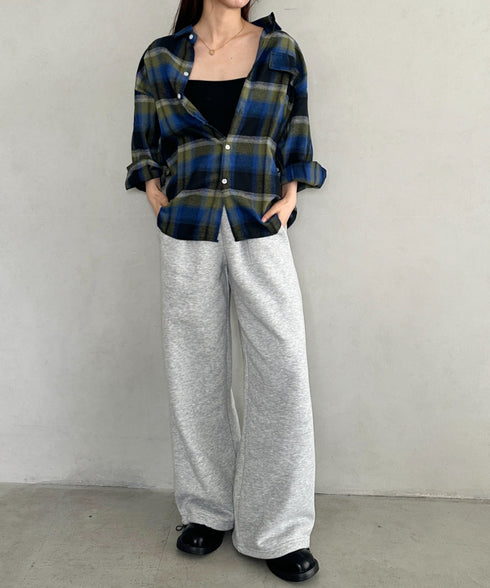 ビックシルエットメンズライクチェックシャツ | MD2266043 | ネイビー
