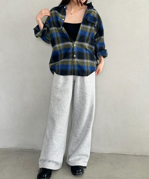 ビックシルエットメンズライクチェックシャツ | MD2266043 | ネイビー