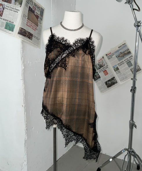 【販売開始：10月9日(金) PM12:00～】【陽世×Bammコラボ】アソートサテンレースキャミ | BA2266067 | カーキ