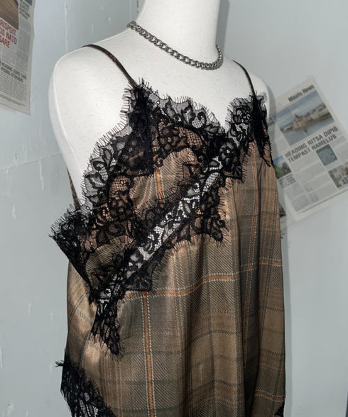 【販売開始：10月9日(金) PM12:00～】【陽世×Bammコラボ】アソートサテンレースキャミ | BA2266067 | カーキ