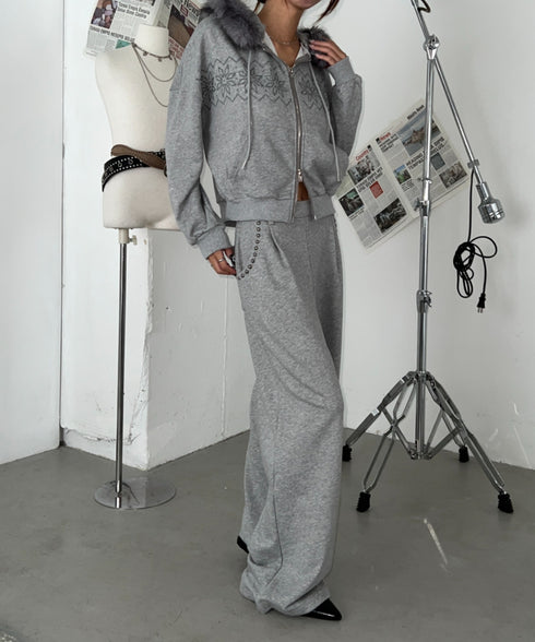 【販売開始：10月9日(金) PM12:00～】【陽世×Bammコラボ】ノルディックダブルジップファーパーカー | BA2266070 | グレー