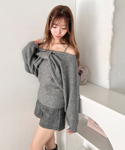 リボンニットトップス【2点SET】 | LO2264039 | グレー