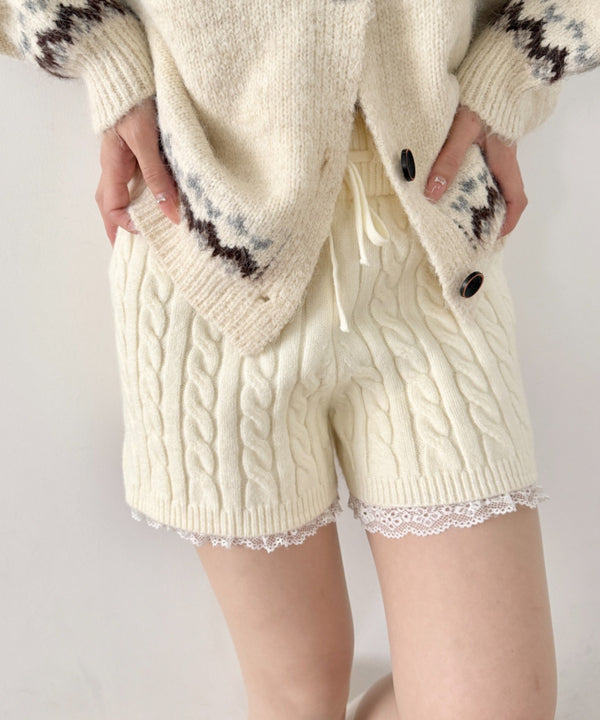 レースヘムニットショートパンツ | SL2264035 | アイボリー