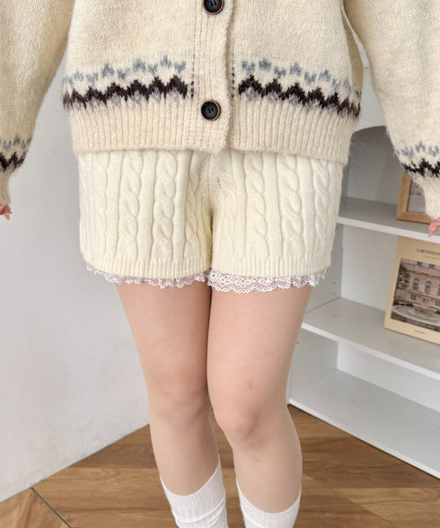 レースヘムニットショートパンツ | SL2264035 | アイボリー