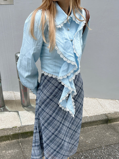 volume lace point tops | SL2243660 | ブルー