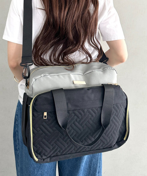 大容量ベビーバッグ マザーズバッグ 2WAYボストンバッグ | MD1265049 | ブラック系その他