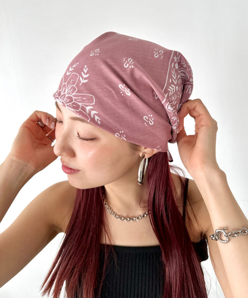 THE NORTH FACE(ザ・ノースフェイス)/コットン プリント バンダナ スカーフ/BANDANA_PAISLEY_80'S/PINE CONE | IM6243034 | ピンク