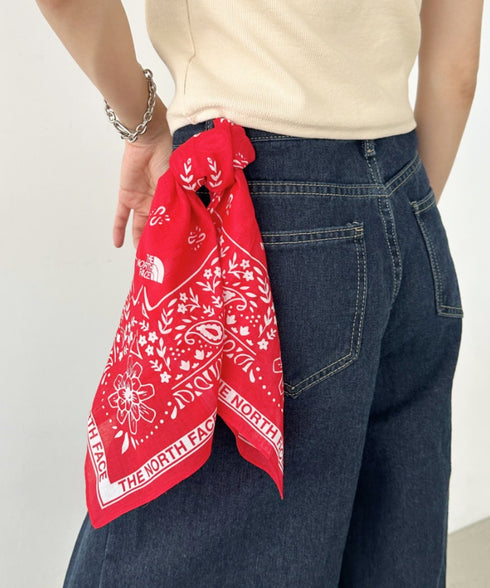 THE NORTH FACE(ザ・ノースフェイス)/コットン プリント バンダナ スカーフ/BANDANA_PAISLEY_80'S/PINE CONE | IM6243034 | レッド