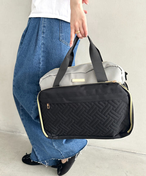 大容量ベビーバッグ マザーズバッグ 2WAYボストンバッグ | MD1265049 | ブラック系その他