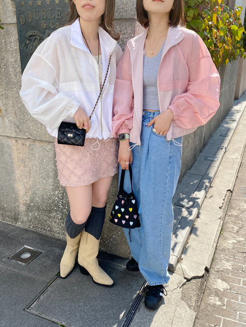 volume nylon jacket | SL2231657 | ホワイト