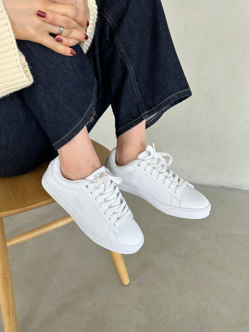【POLOCHAMPS/ポロチャンプス】別注 ワンポイント刺繍 ローカット コートスニーカー | CL3233033 | ホワイト