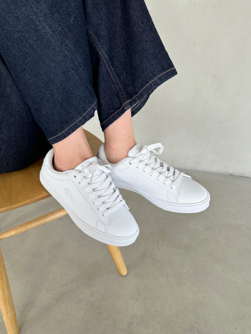 【POLOCHAMPS/ポロチャンプス】別注 ワンポイント刺繍 ローカット コートスニーカー | CL3233033 | ホワイト