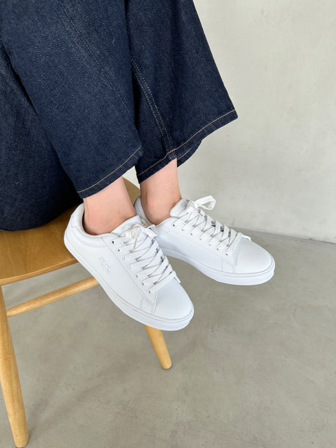 【POLOCHAMPS/ポロチャンプス】別注 ワンポイント刺繍 ローカット コートスニーカー | CL3233033 | ホワイト
