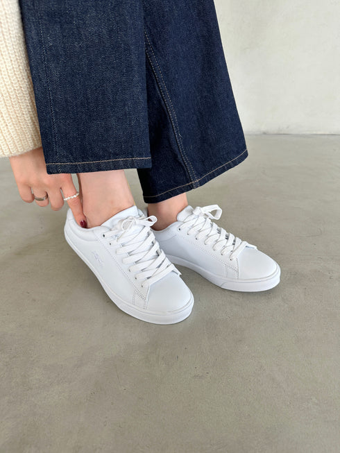 【POLOCHAMPS/ポロチャンプス】別注 ワンポイント刺繍 ローカット コートスニーカー | CL3233033 | ホワイト