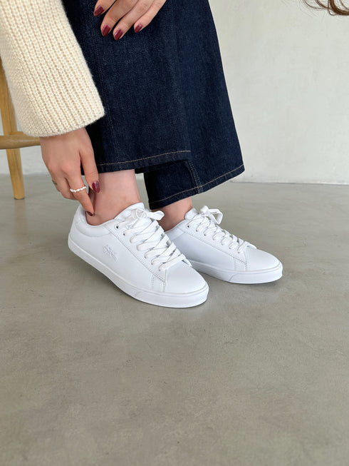 【POLOCHAMPS/ポロチャンプス】別注 ワンポイント刺繍 ローカット コートスニーカー | CL3233033 | ホワイト