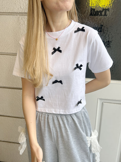 リボンクロップドTシャツ | SL2241603 | ホワイト