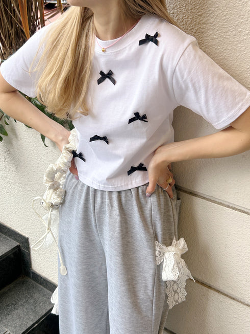 リボンクロップドTシャツ | SL2241603 | ホワイト