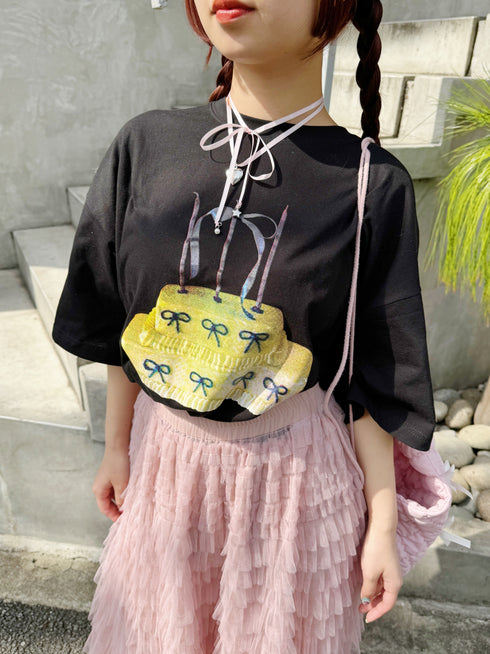 ribbon cake tee | SL2241601 | ブラック