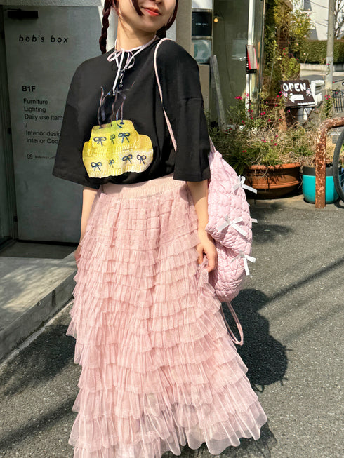 ribbon cake tee | SL2241601 | ブラック