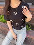 リボンクロップドTシャツ | SL2241603 | ブラック