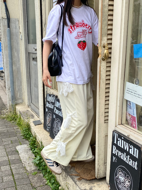 サイドレースリボンスウェットパンツ | SL2241612 | イエロー