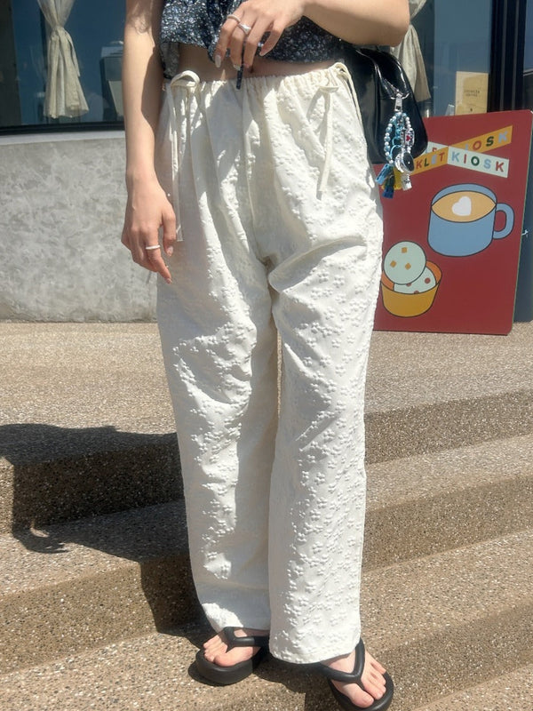 ＜SL2241665＞　フラワーエンボスパンツ