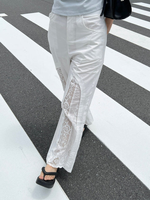 レーススリットパンツ | SL2242609 | ホワイト