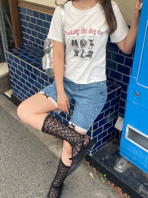 dog print tee | SL2242636 | ホワイト