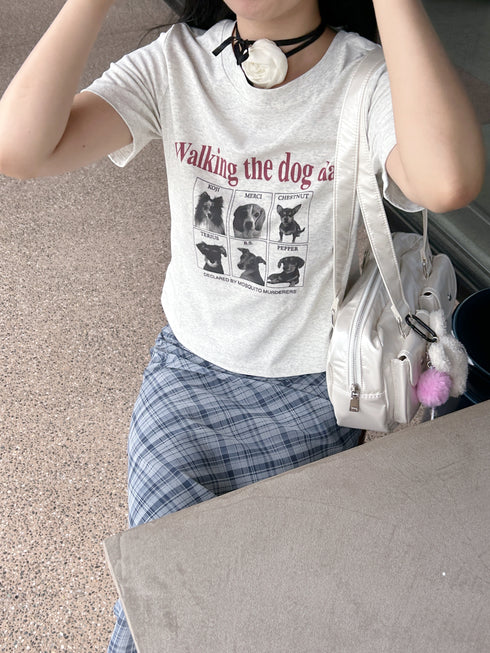 dog print tee | SL2242636 | ライトグレー
