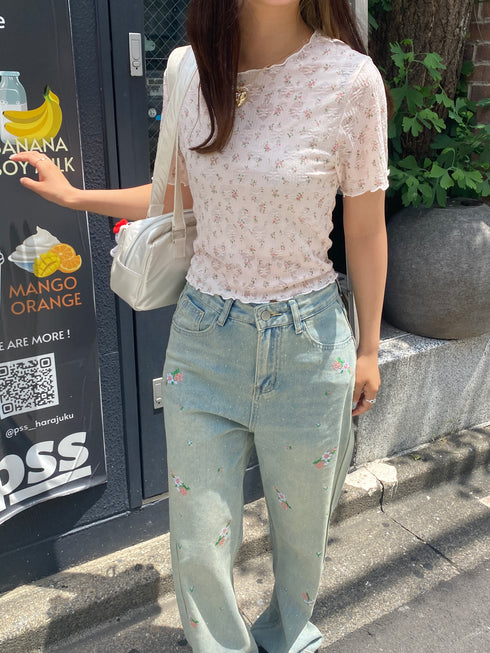 flower tee | SL2242639 | ピンク