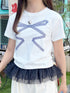 リボンレースデザインTシャツ | SL2242669 | ホワイト
