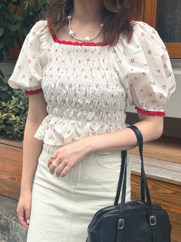 cherry square tops | SL2242659 | レッド
