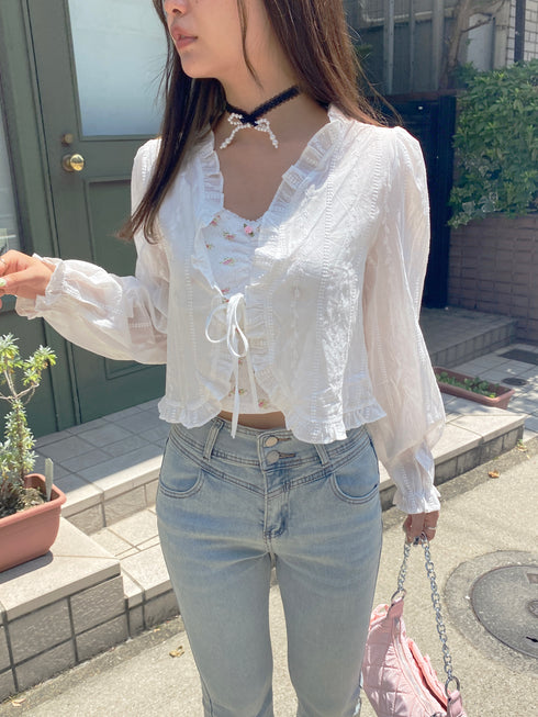 fancy frill cardigan | SL2243606 | ホワイト