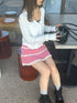 check lace mini skirt | SL2243633 | レッド