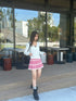 check lace mini skirt | SL2243633 | レッド
