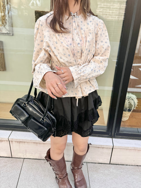 vintage pastel flower tops | SL2243667 | ブルー