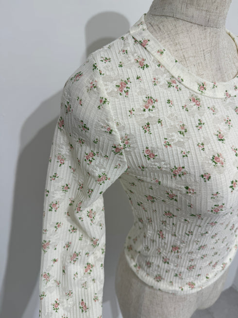 fancy flower long tee | SL2243671 | ホワイト