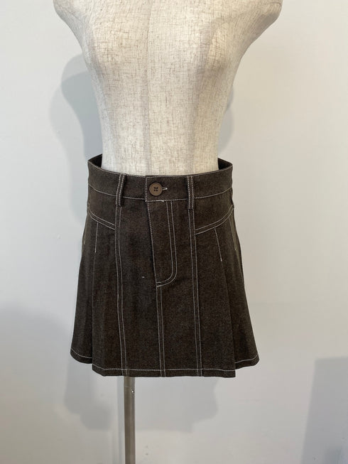 ステッチプリーツミニスカート | GR2244513 | ブラウン