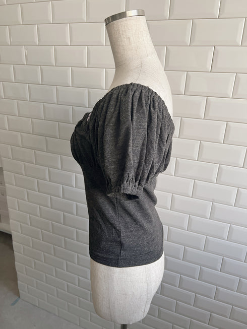 2wayリボンポイントトップス | SL2252616 | チャコールグレー