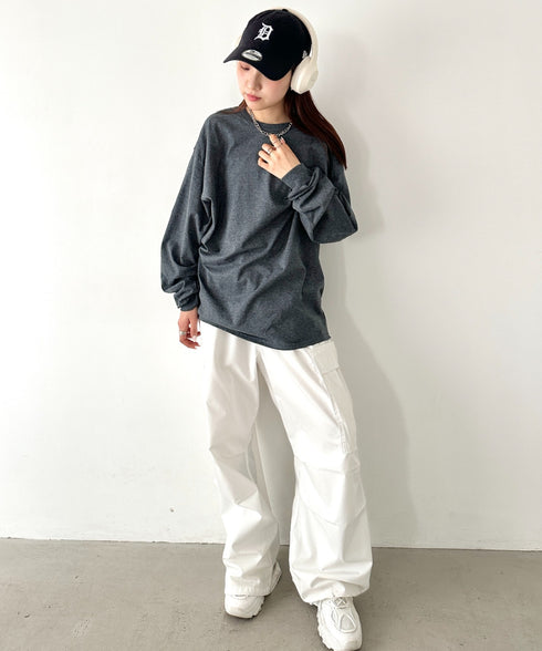 GILDAN(ギルダン) /ベーシック ロングスリーブ Tシャツ コットン ビッグシルエット オーバーサイズ サイズカラバリ豊富 長袖 ロンT 6.0オンス | 2193062 | ダークグレー