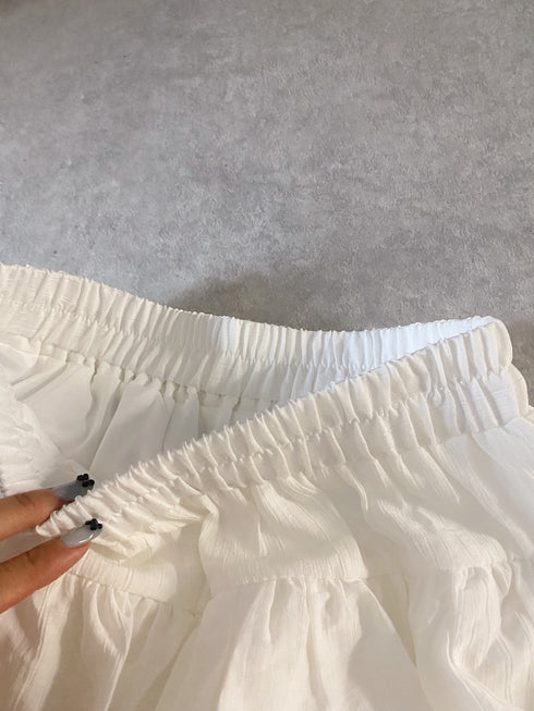 コットンティアードミニスカート | SL2251648 | ホワイト