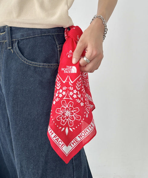 THE NORTH FACE(ザ・ノースフェイス)/コットン プリント バンダナ スカーフ/BANDANA_PAISLEY_80'S/PINE CONE | IM6243034 | レッド