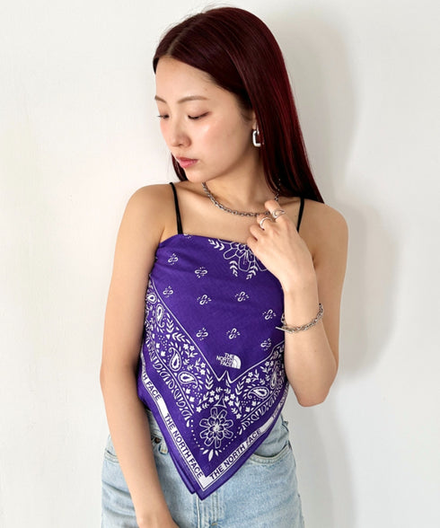 THE NORTH FACE(ザ・ノースフェイス)/コットン プリント バンダナ スカーフ/BANDANA_PAISLEY_80'S/PINE CONE | IM6243034 | パープル