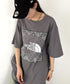 THE NORTH FACE(ザ・ノースフェイス)/ビッグロゴ プリント バンダナ 半袖 Tシャツ/M'S BANDANA S/S R/TEE | IM2251068 | グレー