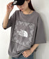 THE NORTH FACE(ザ・ノースフェイス)/ビッグロゴ プリント バンダナ 半袖 Tシャツ/M'S BANDANA S/S R/TEE | IM2251068 | グレー