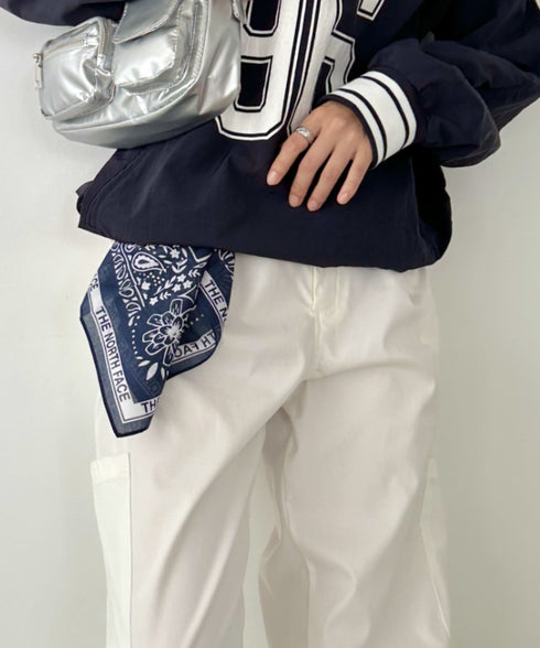 THE NORTH FACE(ザ・ノースフェイス)/コットン プリント バンダナ スカーフ/BANDANA_PAISLEY_80'S/PINE CONE | IM6243034 | ネイビー